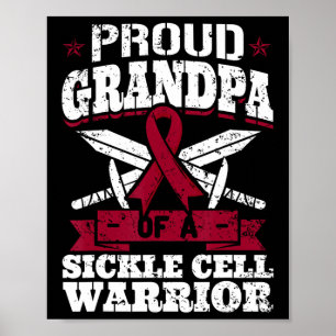 Proud Grandpa eines Sichelzellenkriegers scd Aware Poster