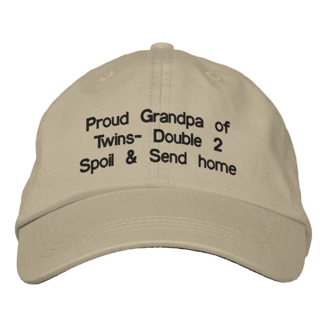 Proud Grandpa Hat Bestickte Baseballkappe (Vorderseite)