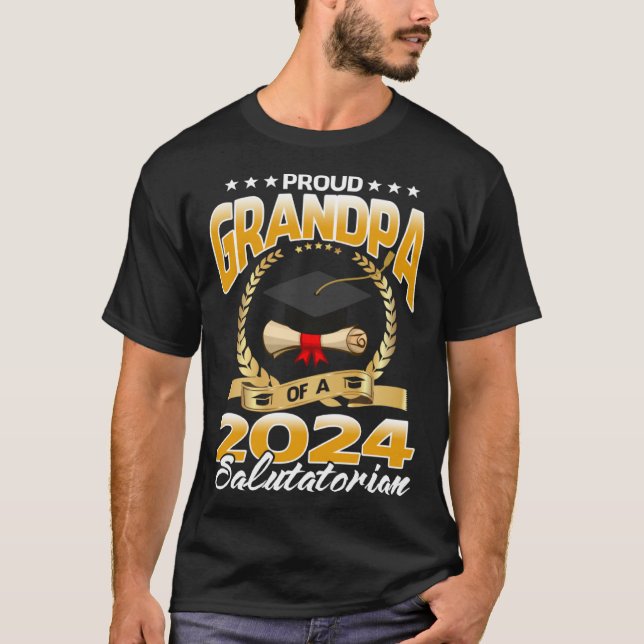 Proud Grandpa Of A 2024 Salutatorian T-Shirt (Vorderseite)