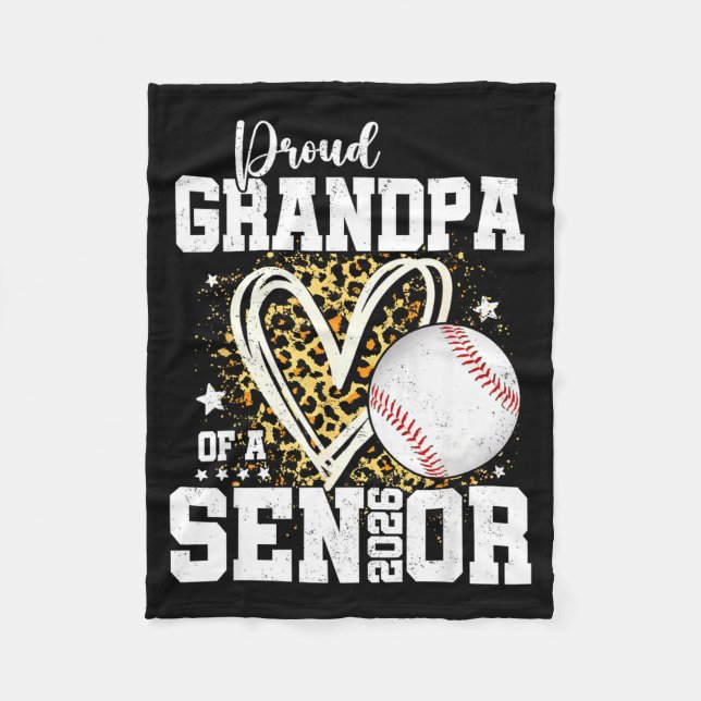 Proud Grandpa Of A 2026 Senior Baseball Graduation Fleecedecke (Vorderseite)