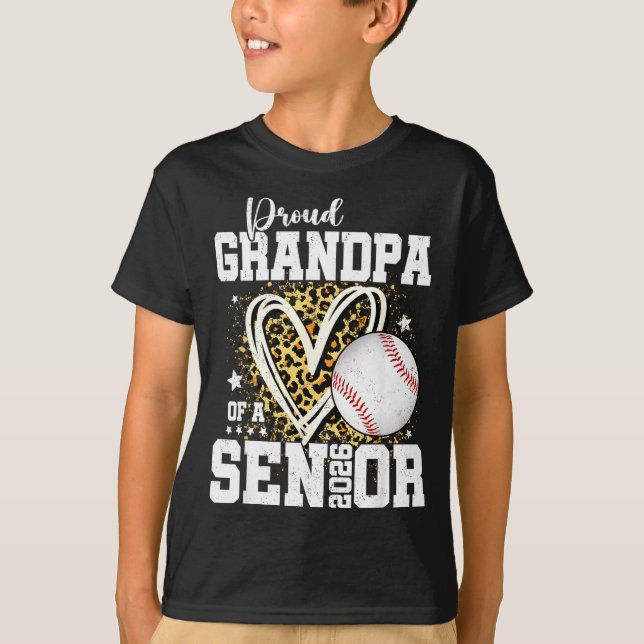 Proud Grandpa Of A 2026 Senior Baseball Graduation T-Shirt (Vorderseite)