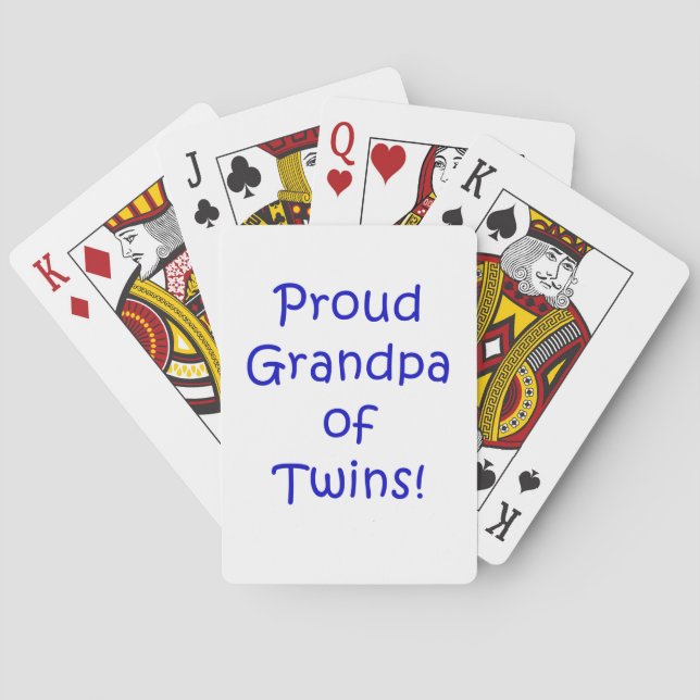 Proud Grandpa of Twins Spielkarten (Rückseite)