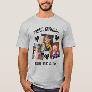 Proud Grandpa   Personalisierte Foto und Namen T-Shirt