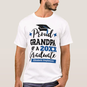 Proud Grandpa von 2022 Absolvent schwarzen blauen  T-Shirt