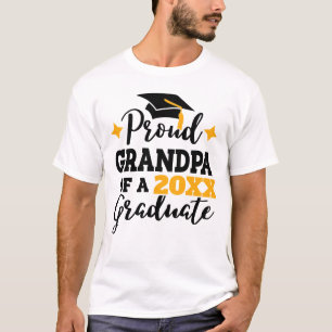 Proud Grandpa von 2022 Absolvent schwarzen Goldkap T-Shirt
