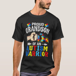 Proud Grandson eines Autismus Krieger Autistische T-Shirt