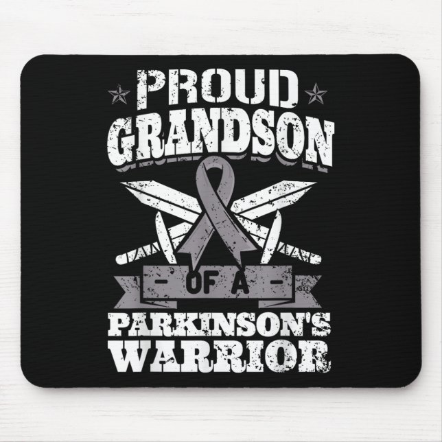 Proud Grandson of A Parkinsons Krieger Pd Awarenes Mousepad (Vorne)