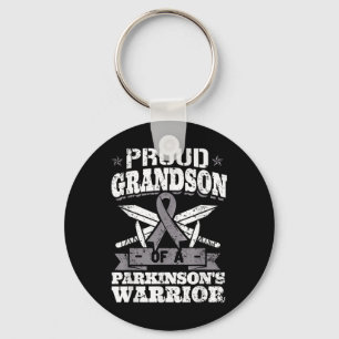 Proud Grandson of A Parkinsons Krieger Pd Awarenes Schlüsselanhänger