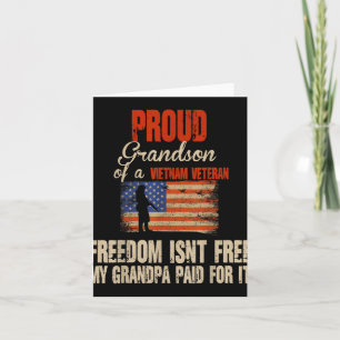 Proud Grandson vietnamesischer Militärfamilie Karte