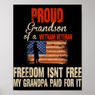 Proud Grandson vietnamesischer Militärfamilie Poster