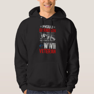Proud Grandson von Wwii Veteran US Flag Boots Vete Hoodie