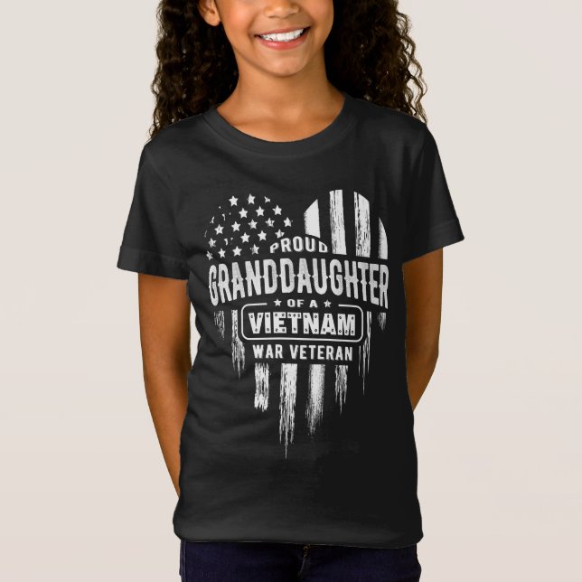 Proud Grandtochter Vietnam Vet Opa Veteran T-Shirt (Vorderseite)