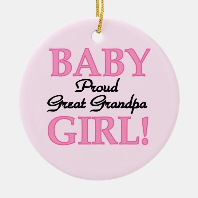 Proud Great Grandpa Baby Girls Keramikornament (Vorne)