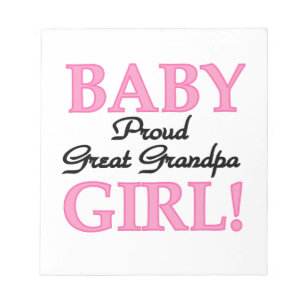 Proud Great Grandpa Baby Girls Notizblock