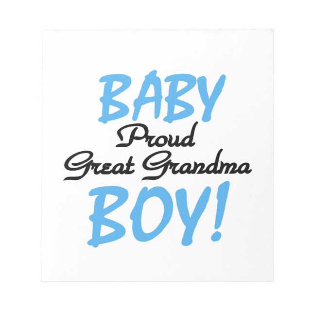 Proud Great Oma Baby Boy Geschenke Notizblock (Vorderseite)