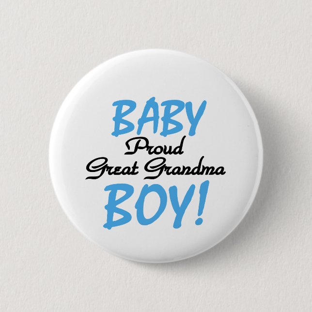 Proud Great Oma Baby Boy Tshirts und Geschenke Button (Vorderseite)