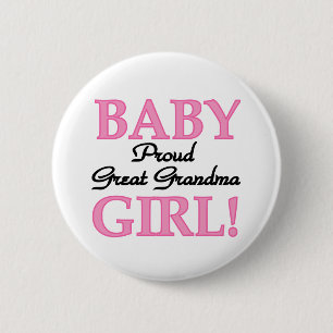 Proud Great Oma Baby Girl Tshirts und Geschenke Button
