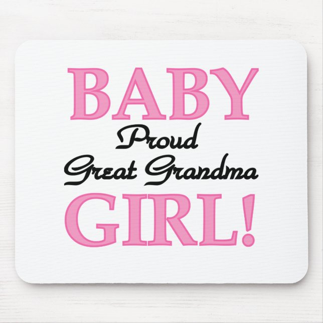 Proud Great Oma Baby Girl Tshirts und Geschenke Mousepad (Vorne)