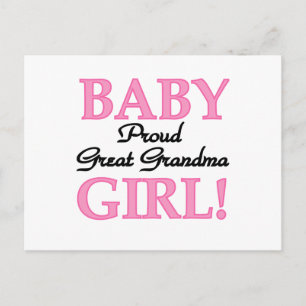 Proud Great Oma Baby Girl Tshirts und Geschenke Postkarte