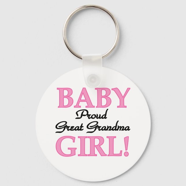 Proud Great Oma Baby Girl Tshirts und Geschenke Schlüsselanhänger (Vorderseite)