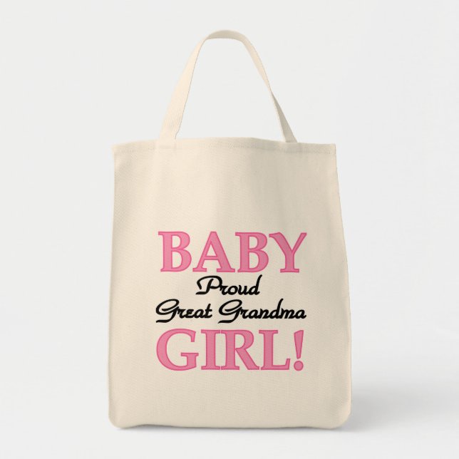 Proud Great Oma Baby Girl Tshirts und Geschenke Tragetasche (Vorne)