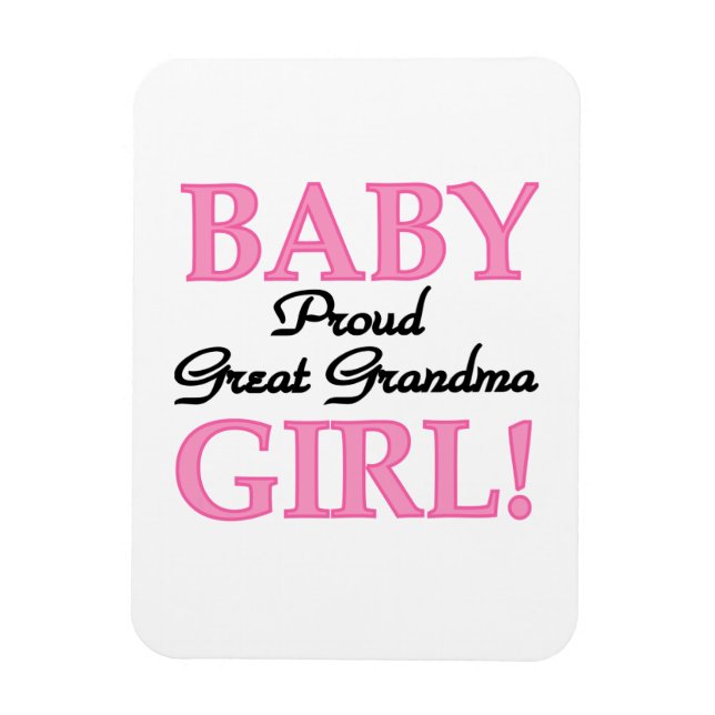 Proud Great Oma Baby Girls Magnet (Vertikal)