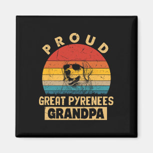Proud Great Pyrenäen Grandpa Dog gibt Funny Grand Magnet