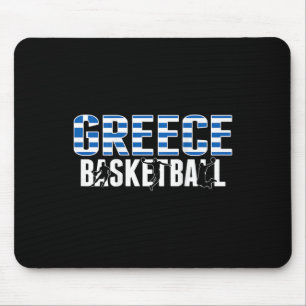 Proud Greece Sketll Fans Jersey Griechische Flagge Mousepad