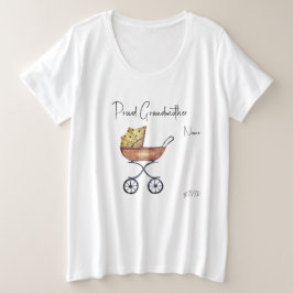 Proud Großmutter Babydusche Plus Größen T - Shirt