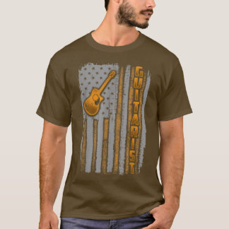 Proud GuitaristGitarre mit amerikanischer Flagge T-Shirt