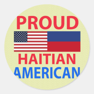 Proud Haitian American Runder Aufkleber