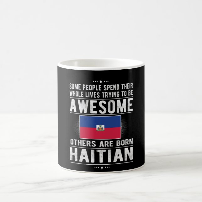 Proud Haitian Flag Haiti Heritage Haitian Roots Kaffeetasse (Mittel)