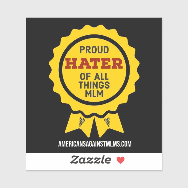 Proud Hater von allen Dingen MLM-Small Vinyl Aufkl Aufkleber (Blatt)