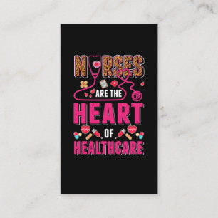 Proud Healthcare Nurses Leopard Medical Nurse Visitenkarte