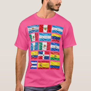 Proud Hispanic Heritage Monat Alle Länder Lateinam T-Shirt