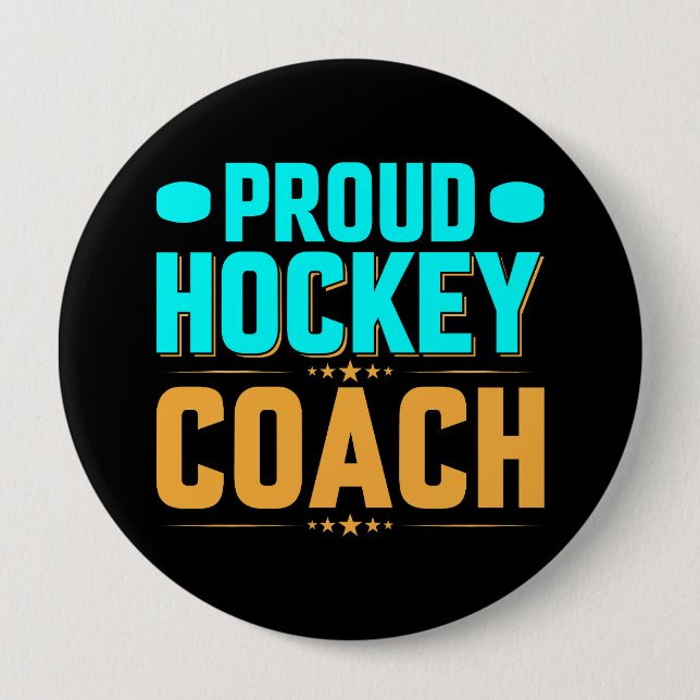 Proud Hockey Coach Button (Vorderseite)