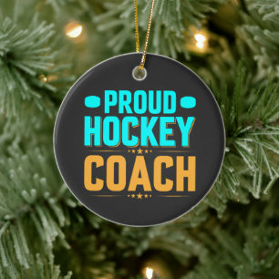 Proud Hockey Coach Keramik Ornament