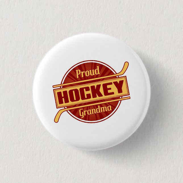 Proud Hockey Grandma Button (Vorderseite)