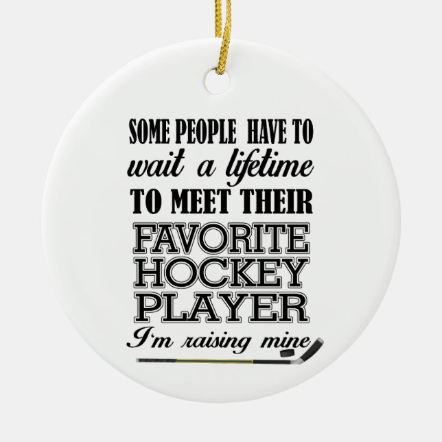 Proud Hockey-Mama Foto Keramik Ornament (Vorne)