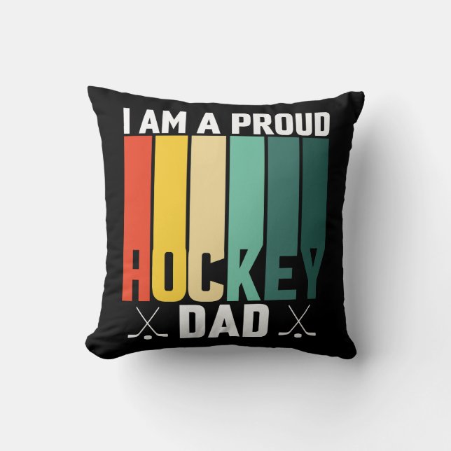 Proud Hockey-Vater Kissen (Vorderseite)