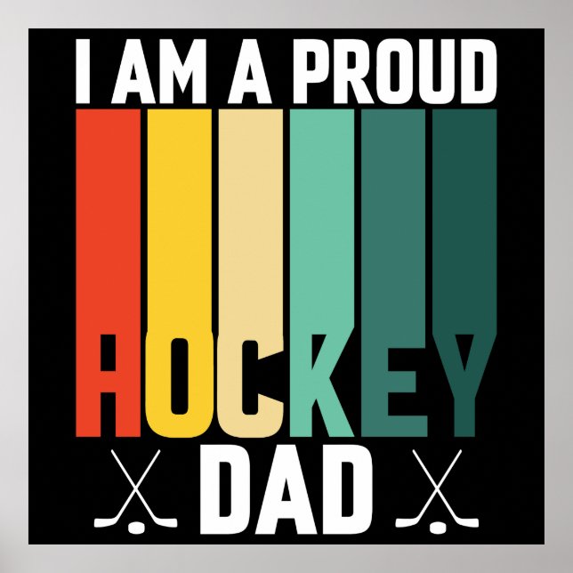 Proud Hockey-Vater Poster (Vorne)