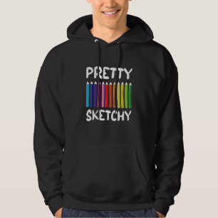 Proud Hübsch Sketchy Fun Colored Pencils Artists Hoodie