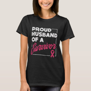 Proud Husbynd of Survivor Breast Cancer Awareness T-Shirt