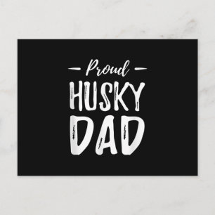 Proud Husky Dog Vater   Funny Dog Lover Gift Idee Postkarte