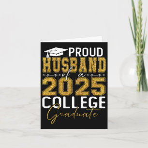 Proud Husnd of 2025 Graduate Uni Shirt Graduat Karte