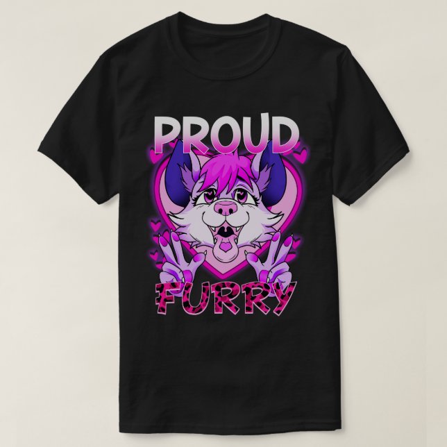 Proud I Furries Cosplay Fandom 7 T-Shirt (Design vorne)