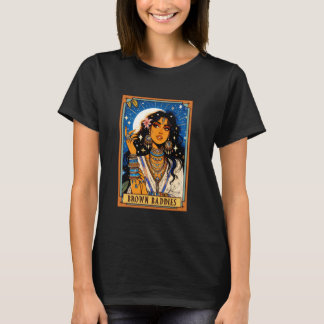 Proud Indian Girl India Traveling Desi Girl Brown T-Shirt