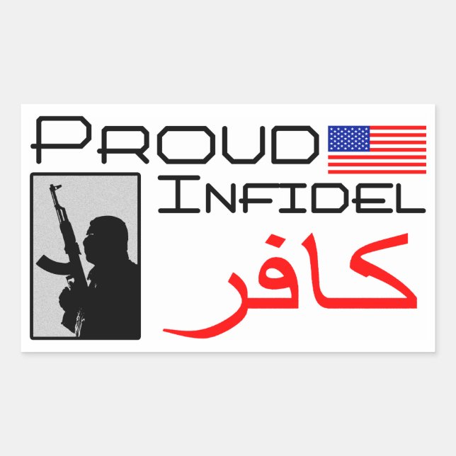 Proud Infidel Rechteckiger Aufkleber (Vorderseite)