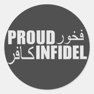 Proud Infidel Runder Aufkleber