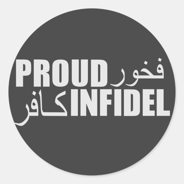 Proud Infidel Runder Aufkleber (Vorderseite)